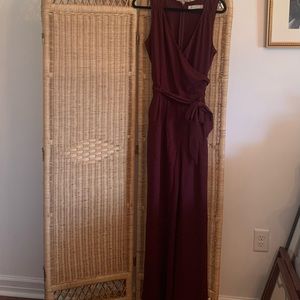 Abercrombie & Fitch burgundy jumpsuit size large